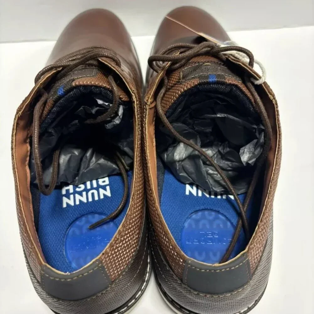 Nunn Bush Men’s Circuit Plain Toe Oxford Brown, Size 11 Wide